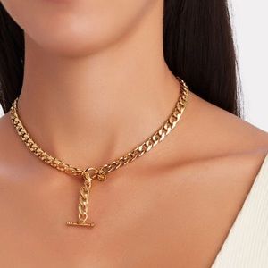 Argento Viva Curb Chain Toggle Necklace from Intermix